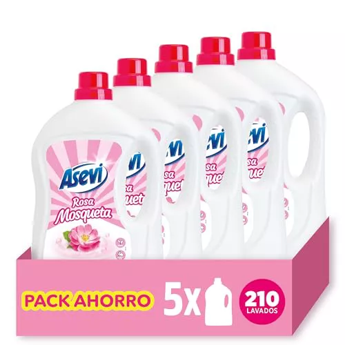 Asevi Detergente Líquido para Lavadora Rosa Mosqueta Pack 200 Lavados