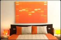 Cuadro con la secuencia de ADN de tu bebé