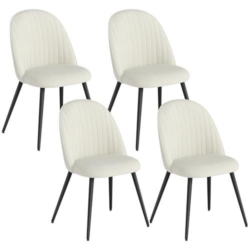 HOMCOM Pack de 4 Sillas de Comedor Modernas