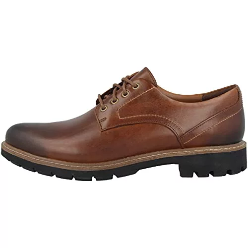 Clarks Batcombe Hall Derby - Zapatos de Cordones para Hombre, Marrón (Dark Tan Lea), 41.5 EU