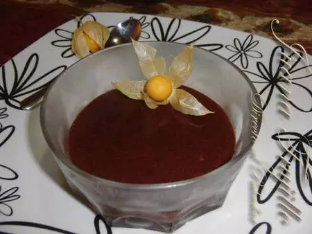 Mousse de chocolate al brandy. Receta