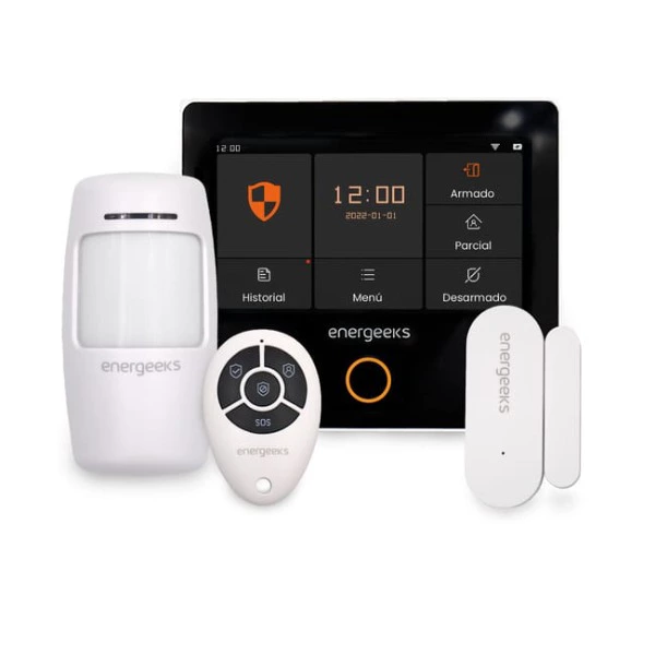 Sistema de alarma Wifi+GSM pantalla táctil, sirena 100dB y batería PROTECT PLUS
