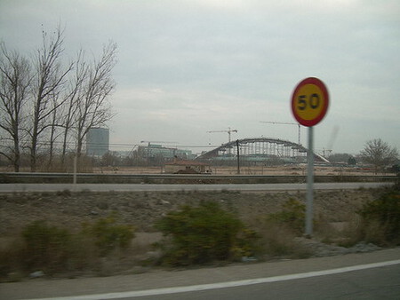 Señal vertical de tramo en obras