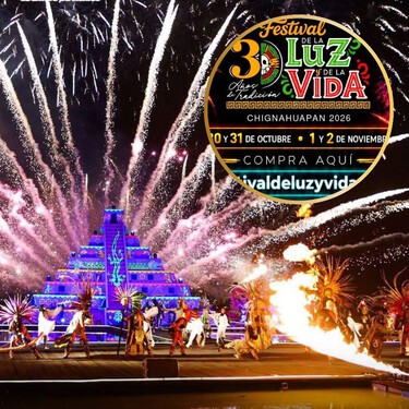 Un Pueblo Mágico de Puebla famoso por sus aguas termales y esferas celebra 30 años de su Festival de la Luz y de la Vida por Día de Muertos del 30 de octubre al 2 de noviembre 