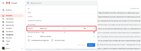 Cuenta Google Gmail Liberar Espacio