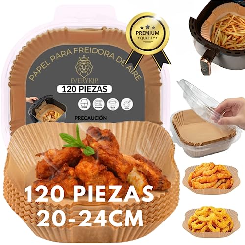 EveryKip Original® Papel Premium Para Freidora de Aire Extra Grueso 120 Piezas