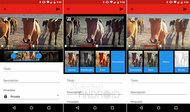 Con el nuevo YouTube para Android ya puedes añadir filtros y música a ...