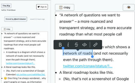 The.Rip: la herramienta para extraer contenido de Twitter y desenrollar hilos a formato Markdown automáticamente