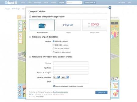 Tuenti Créditos, juegos sociales y micropagos