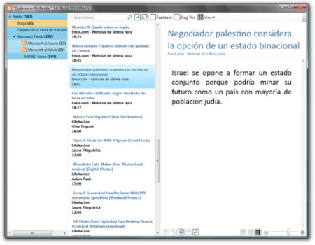 RikReader, un prometedor lector de feeds para Windows