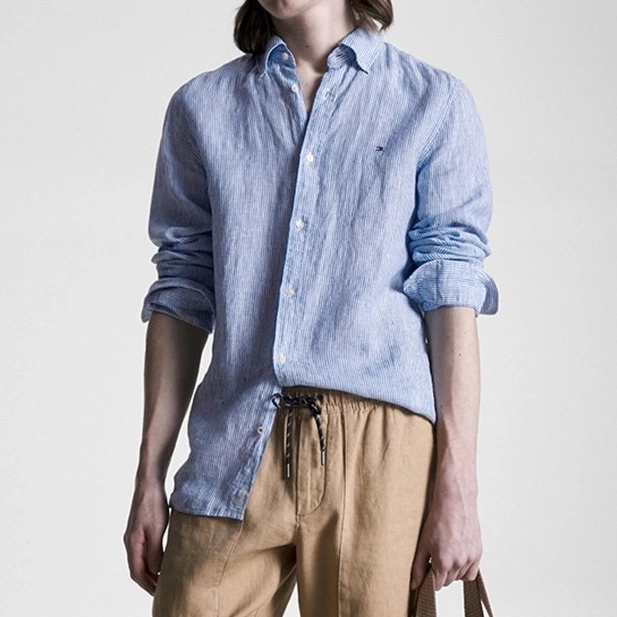 Tommy Hilfiger Camisa de hombre slim fit de manga larga