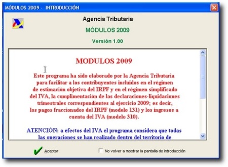 Programa de ayuda Módulos 2009 disponible para su descarga