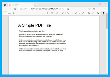 Microsoft Edge sigue mejorando y el lector de PDF incluido está probando nuevas funcionalidades para convertirse en imprescindible