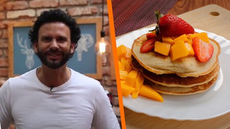 Receta de hot cakes de avena y plátano del Chef Oropeza: altos en fibra, sin harina ni gluten