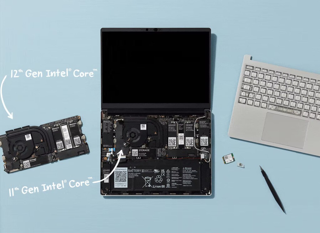 Este Framework Laptop es modular de verdad: el módulo con los nuevos Intel Core 12ª Gen es de quita y pon 