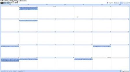 Calendario para pymes y autónomos del mes de julio 2009