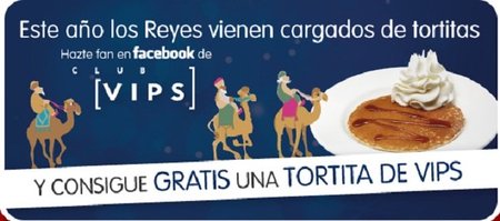 Los restaurantes Vips nos invitan a tortitas en el día de Reyes