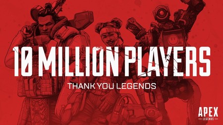 Apex Legends alcanza los 10 millones de jugadores en tres días. Y con picos de más de un millón concurrentes
