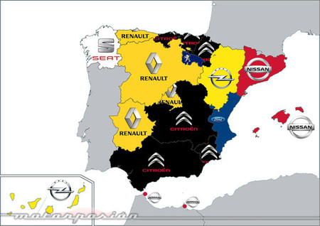 Los coches más vendidos en España en 2012, de forma gráfica