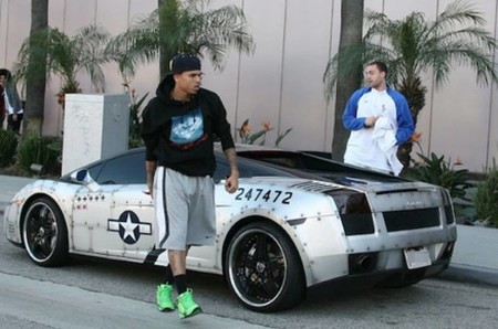 Chris Brown y su Lamborghini Gallardo