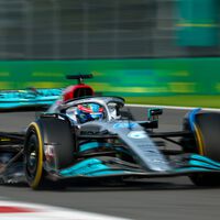 George Russell lidera otros test de Pirelli en México y Charles Leclerc destroza su Ferrari contra el muro