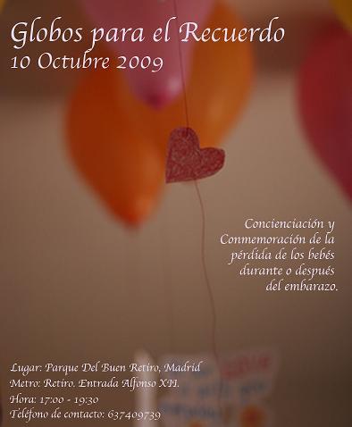 Globos para el recuerdo de los bebés que se fueron