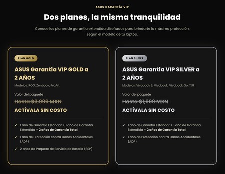 Asus Grantia Vip Mexico Proteccion Laptop 2 Anos