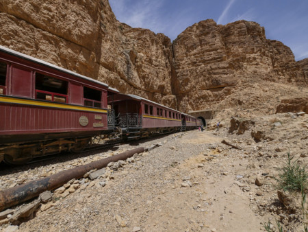 tren lagarto rojo