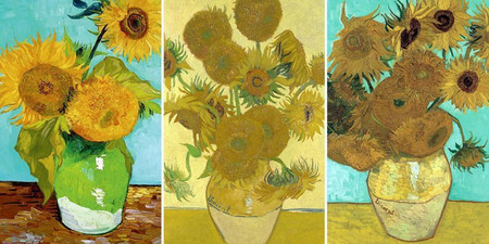 Los cinco girasoles de Van Gogh, juntos por primera vez en una exposición virtual