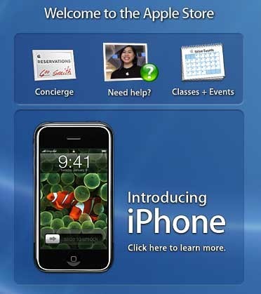 El iPhone comienza a anunciarse en las Apple Stores