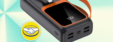 Este power bank tiene 32,000 mAh y hasta viene con cables integrados: puedes cargar hasta siete celulares al mismo tiempo  