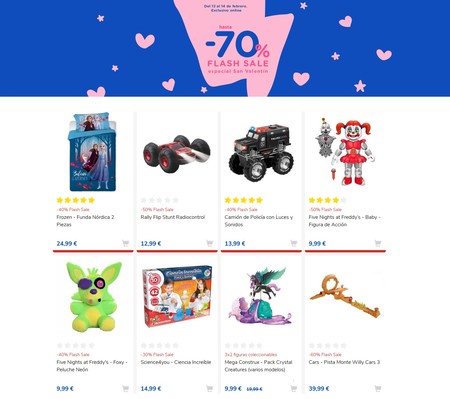 70% de descuento en Toys 'r us hasta San Valentín: una oferta flash de lo más curiosa con miles de artículos