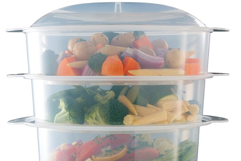 Por 54,90 euros tenemos la vaporera de tres pisos Russell Hobbs 2356056 en Amazon