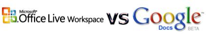 Ofimática online: MS Office Live Workspace vs Google Docs