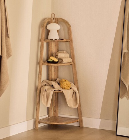 Estanteria De Esquina En Madera De Mango Shelby