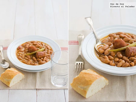 Receta de pochas guisadas con chorizo, degustando (de nuevo) platos de legumbres con cuchara