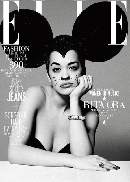 Rita Ora, una ratoncita con pucheros en la portada de Elle