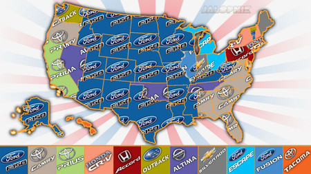 Los coches más vendidos en Estados Unidos, de forma gráfica