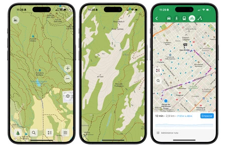 山道、救援ルート、サイクリングルート。最後に、車を持っている人のルートやデータが常に優先されるわけではない地図アプリケーションです。
