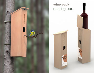 ¿Caja de vino o caseta para pájaros?