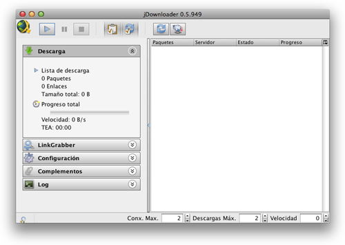 JDownloader y su nuevo diseño