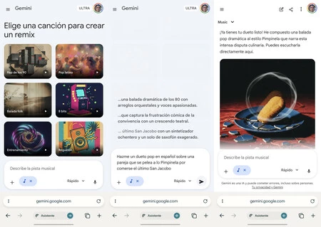 Creación de canciones con Gemini