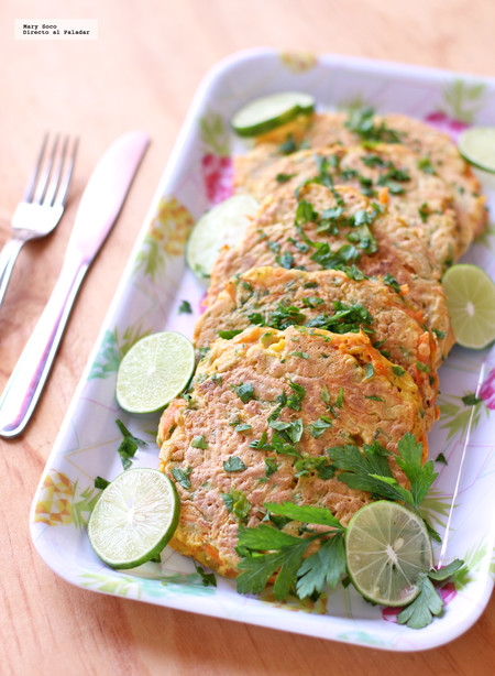 Tortitas de zanahoria y calabacita. Receta