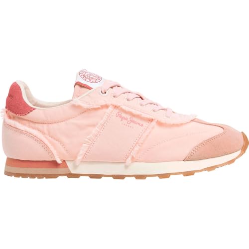 PEPE JEANS Once Twill, Zapatilla Unisex Adulto, Powder Rose, 38 EU