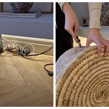 Cómo esconder el lío de cables que tenemos en casa en menos de un minuto con un recurso barato y cuqui