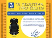 Tallímetro con los sistemas de retención infantil