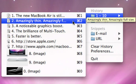 ClipMenu, añade vitaminas al portapapeles de OS X