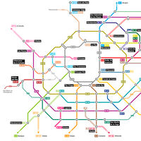 El plano de las carreteras de Madrid... ¡como si fueran las líneas del Metro madrileño!