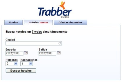 Trabber incorpora un buscador de hoteles