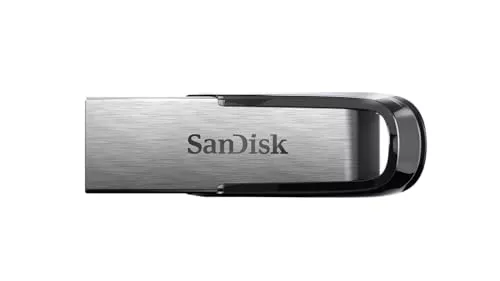 SanDisk Ultra Flair Memoria flash USB 3.0 de 64 GB, con carcasa de metal duradera y elegante y hasta 150 MB/s de velocidad de lectura, Color negro/plateado